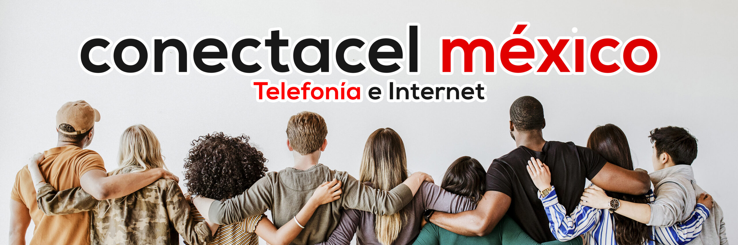 Rearview of diverse people hugging each other